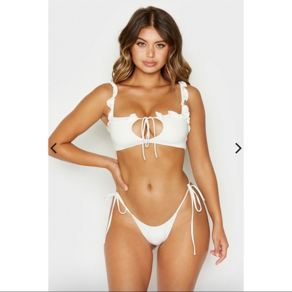 SOLD 🚫 Frankies Bikinis Mackenzie Top in White